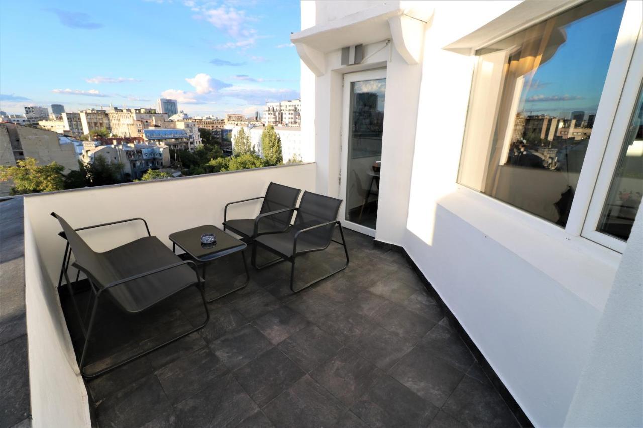 Athenee Palace Apartment - Panoramic View Terrace & Balcony - Free Minibar Bukarest Exteriör bild