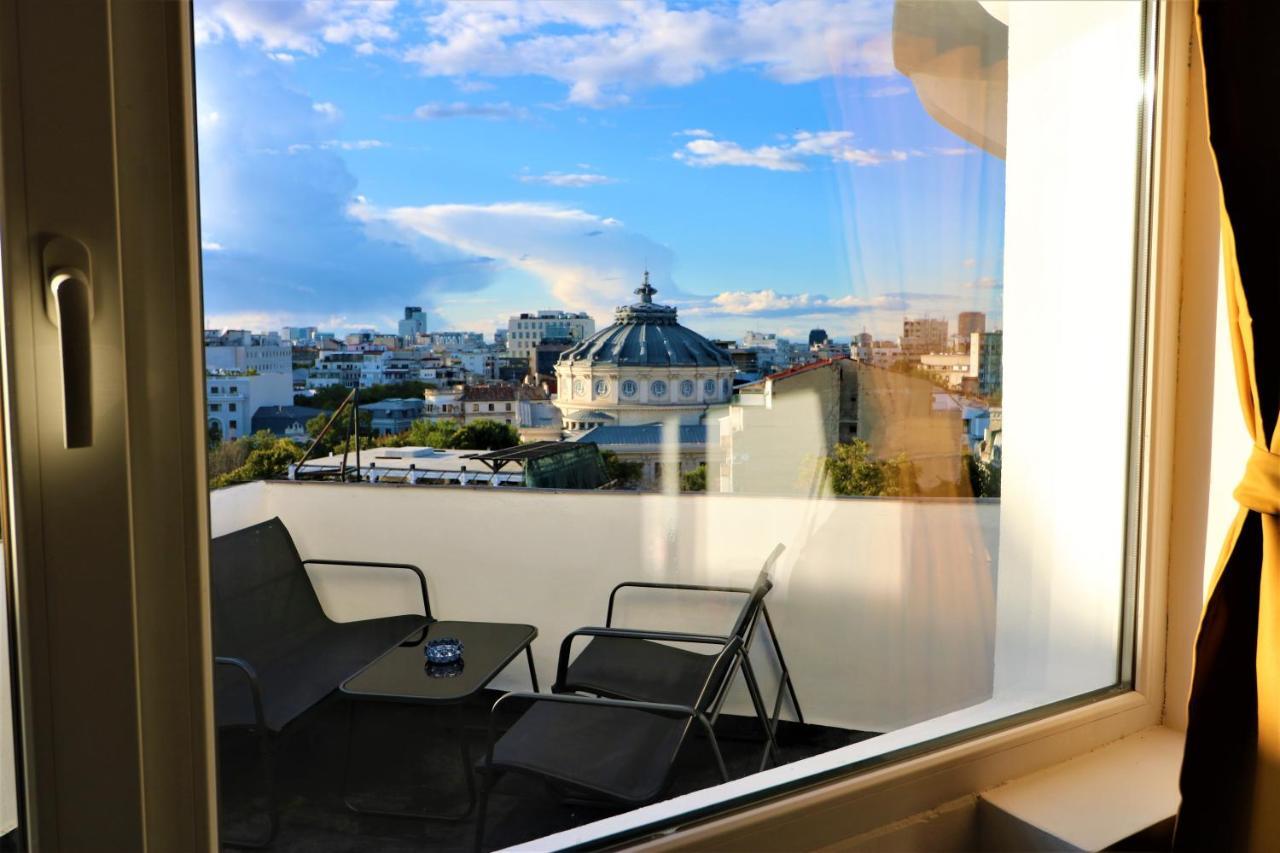 Athenee Palace Apartment - Panoramic View Terrace & Balcony - Free Minibar Bukarest Exteriör bild
